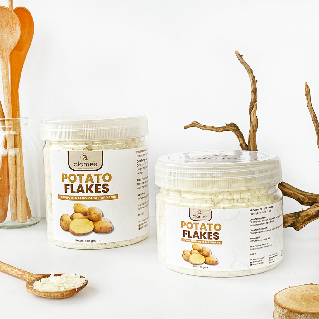 

ALAMEE Tepung Kentang Kasar Potato Flakes Flake Mashed Organik Serpih