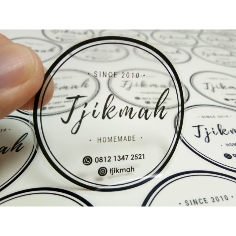 

stiker hologram dan transparan Costum