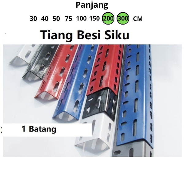 Besi Siku Panjang Warna-Warni Tiang Besi/Tiang Siku Panjang Full