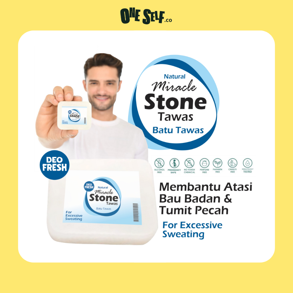 Batu Tawas Deodorant Antiperspirant untuk Ketiak, Memutihkan dan Menahan Keringat Berlebih