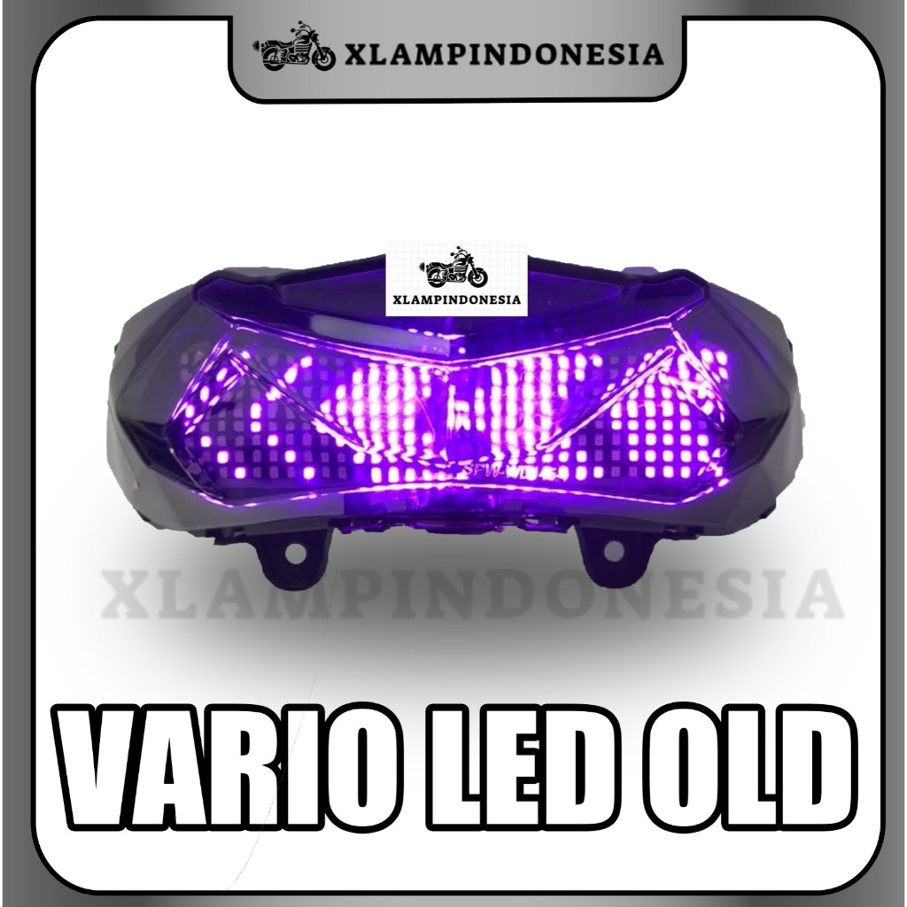 Lampu Stop Belakang Vario 125 150 Old 2015 - 2017 20 Mode Running Text Otomatis Plus Lampu Sen Stopl