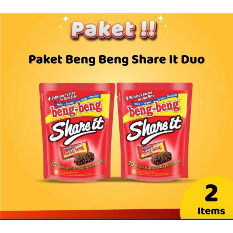

Beng beng share it wafer salut congklat isi 10, 2 pax