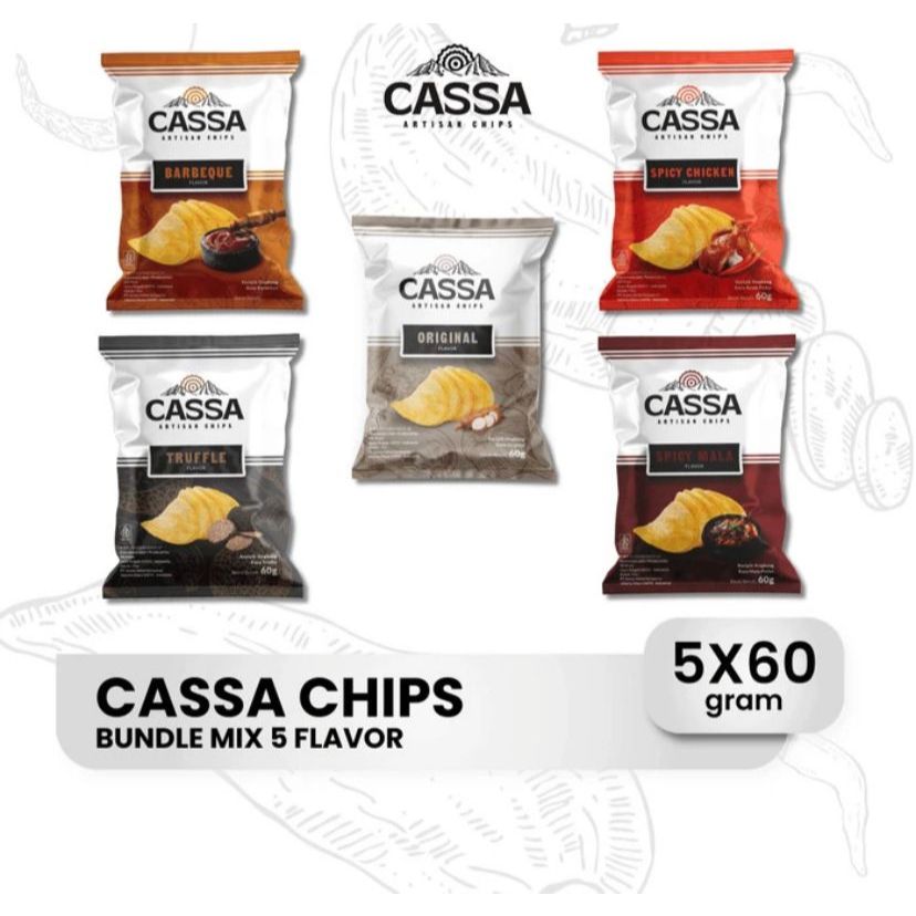 

Cassa Mix Flavor 60 gram x 5 pcs_Snack Crunchy/Keripik Singkonng /keripik sehat/keripik pedas