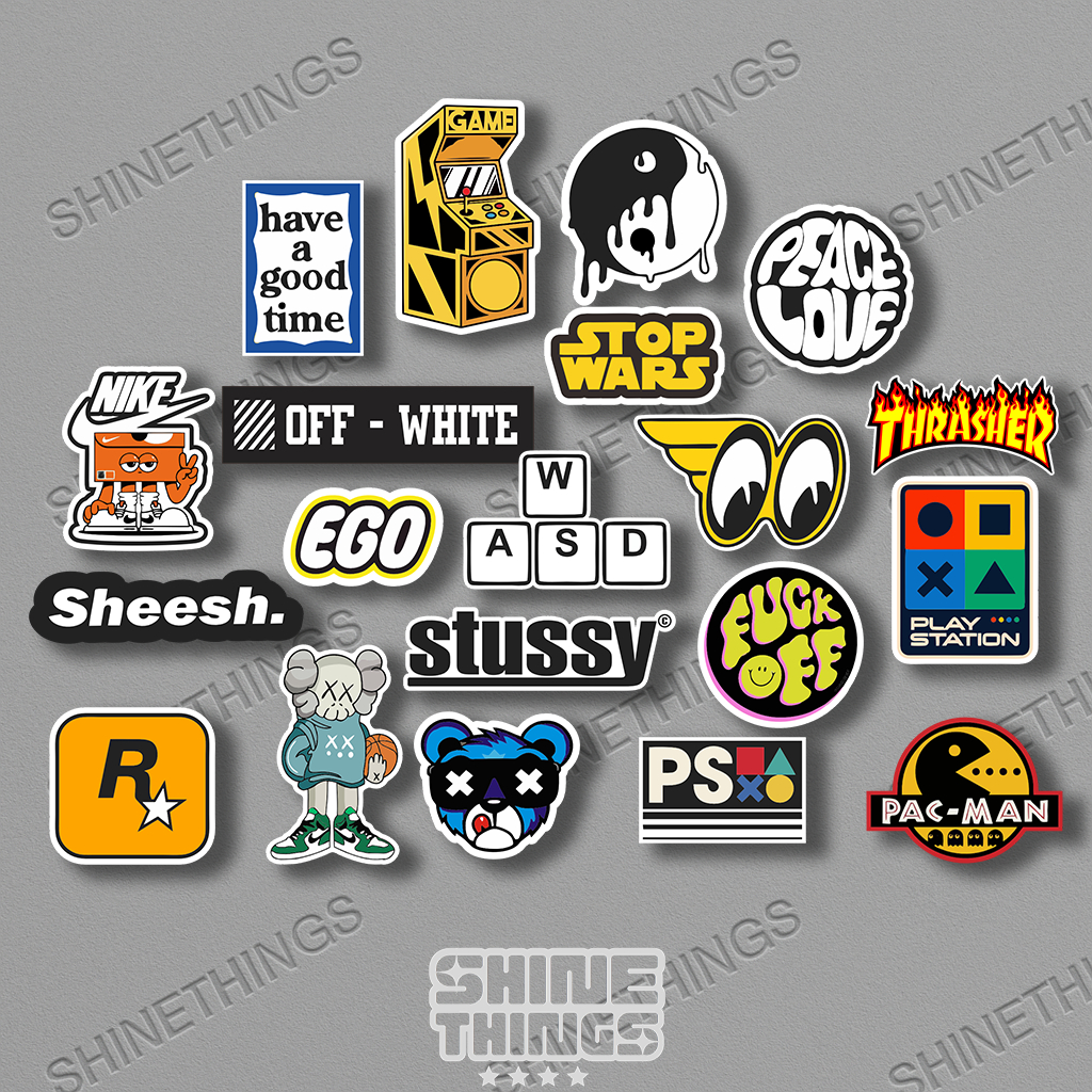 stiker brand hypebeast  helm case hp || Stiker hypebeast motor laptop keren murah