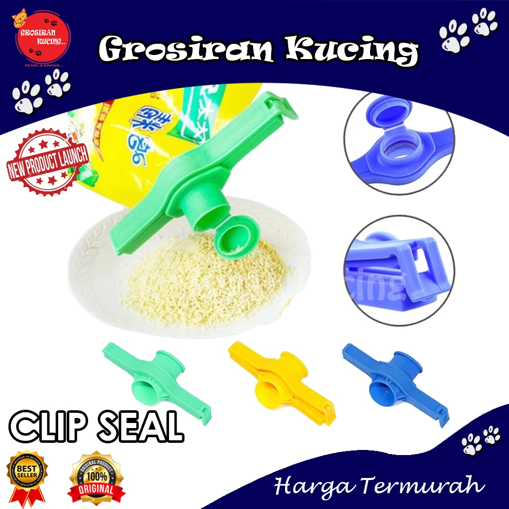 KLIP SEGEL PLASTIK PENUTUP MAKANAN DENGAN CORONG | Penjepit kemasan bungkus makanan ringan bumbu dap