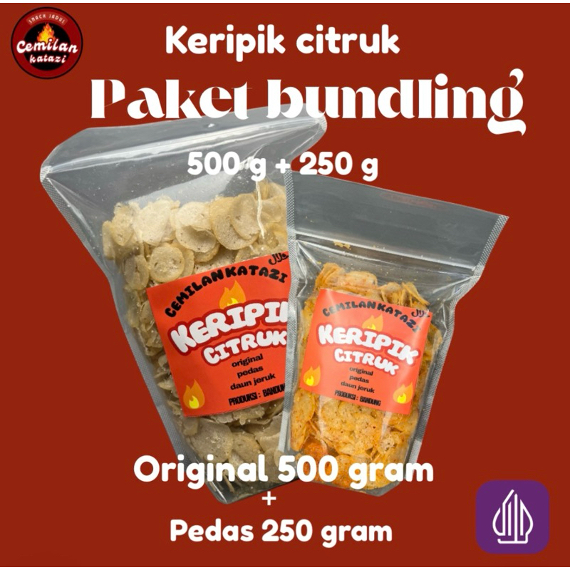 

KERIPIK CITRUK ORIGINAL 500 g + PEDAS 250 g