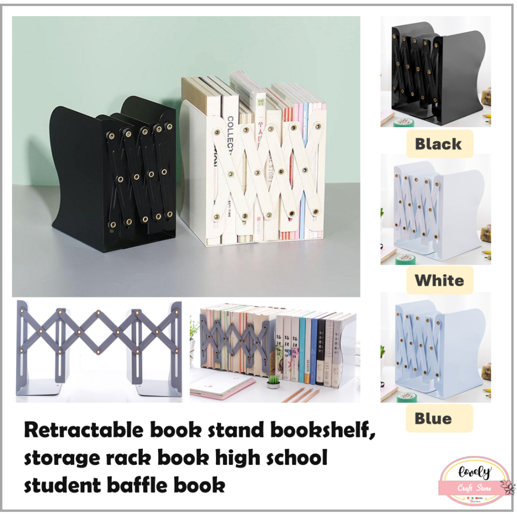 

LovelyCraftStore | Bookstand Bookrack Simple for Student Folder Office Folder Simple And Durable Desktop Storage Multi-Color Telescopic Bookshelf