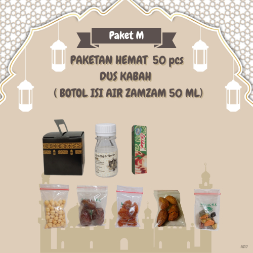 

paketan hemat cokil+almond+chandni KABAH untuk oleh haji dan umroh 50 pcs (air zamzam 50 ml )