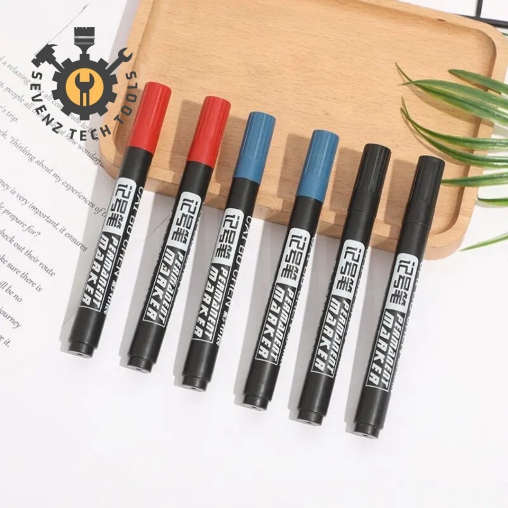 

[COD]SPIDOL PERMANENT MARKER HITAM MERAH BIRU 3 WARNA MURAH TINTA REFILL ABLE TAHAN AIR