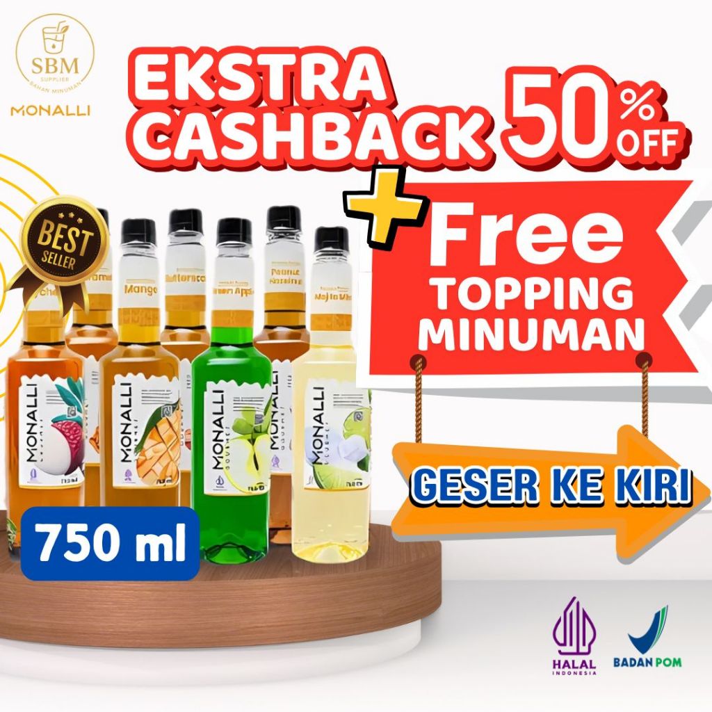 

SIRUP MONALLI ORIGINAL TERMURAH TERLARIS - SYRUP UNTUK MINUMAN | COCOK UNTUK CAFE RESTORAN DAN USAHA LAINNYA - ALL VARIAN UKURAN 750 ML