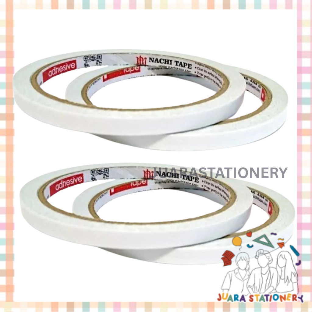 

(267) JUARASTATIONERY Double Tape Nachi 0.25 inch / Solasi Double Tape Kecil 0.25