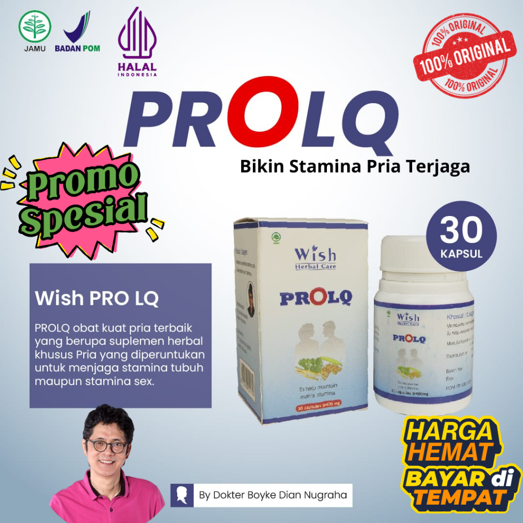 Obat Vitalitas Pria Dr Boyke Wish PROLQ - 30 Kapsul