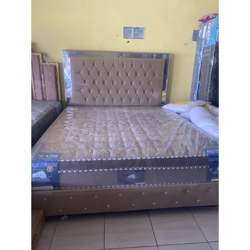 satu set divan sandaran dan springbed bearland olympic perlengkapan kamar tidur by mebel sofa anakba