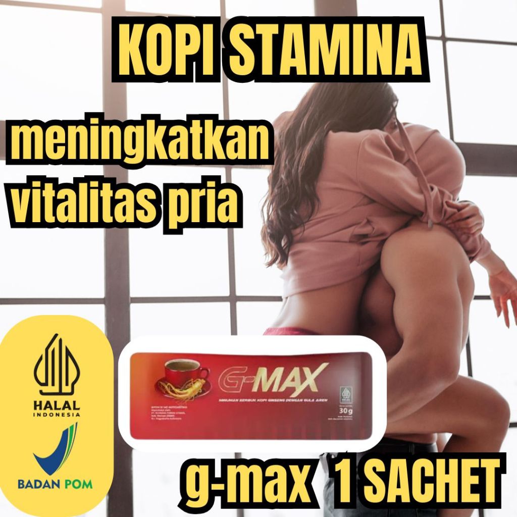 

G-MAX MINUMAN KOPI EKTRA GINSENG KOPI STAMINA PENAMBAH TAHAN LEBIH LAMA ORIGINAL 1 SACHET