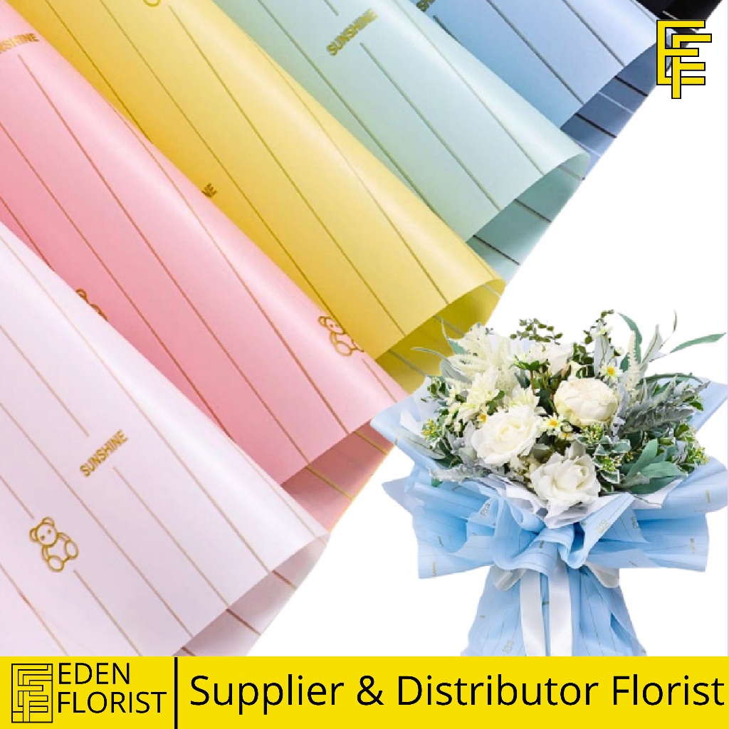 

20 LEMBAR Kertas Buket Bunga Flower Wrapping Cellophane Waterproof Florist KB6096