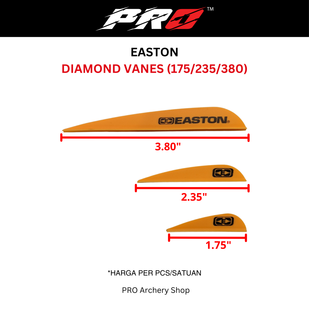 VANES EASTON DIAMOND 175 235 380 / VANES ARROW VANES EASTON 175 VANES EASTON 235 ALAT PANAHAN