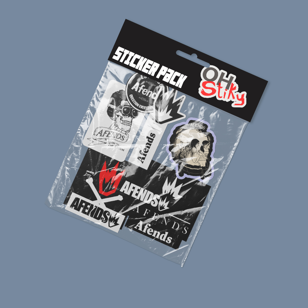 

Sticker stiker distro brand AFENDS pack