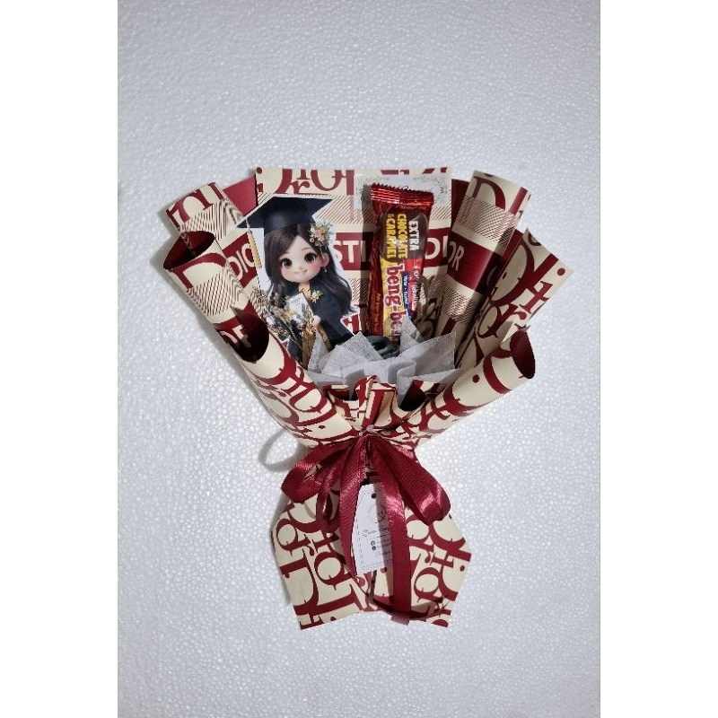 

Buket Topper Wisuda mix Beng beng