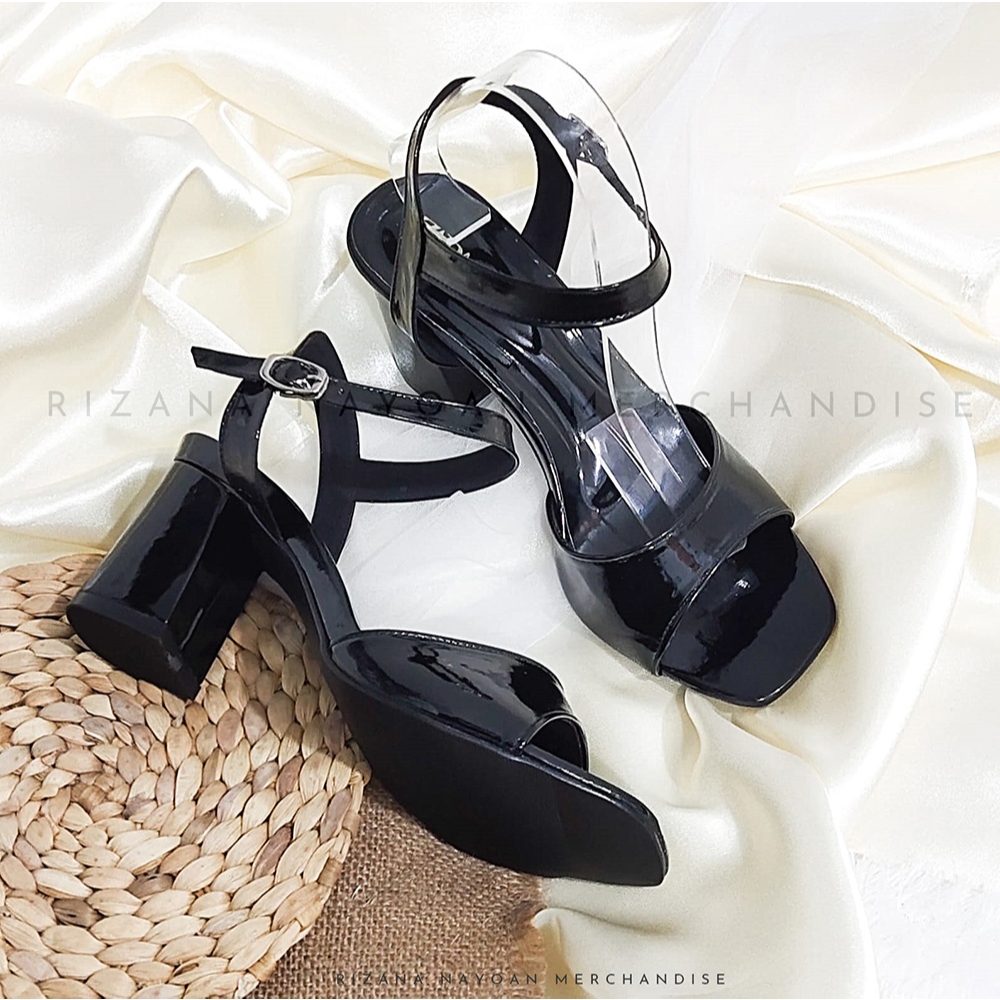 Heels 7 cm Glossy High Heels Wanita RNM.Market