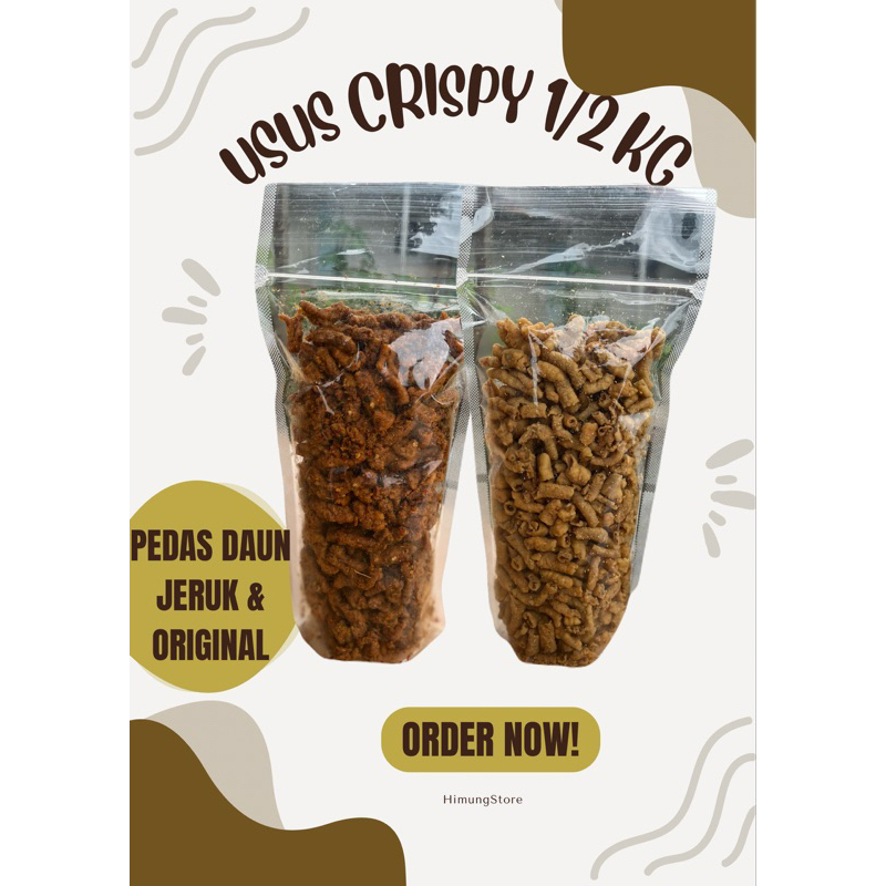 

Kripik Usus Ayam Crispy 500g - Pedas Daun Jeruk & Original