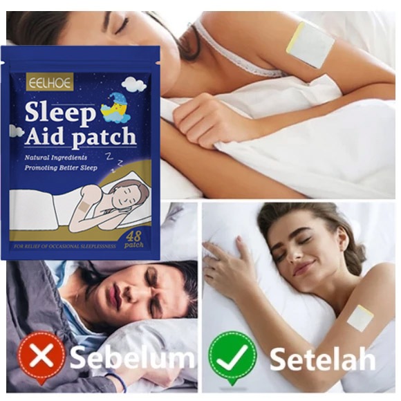 Sleep Patch 48pcs Akupresur Untuk Insomnia Good Night Sleep Patch / Plester Bantu Tidur / Sleep Aid 