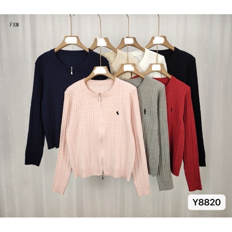 EVELURE - Cardigan wanita knit premium import Bangkok with zipper