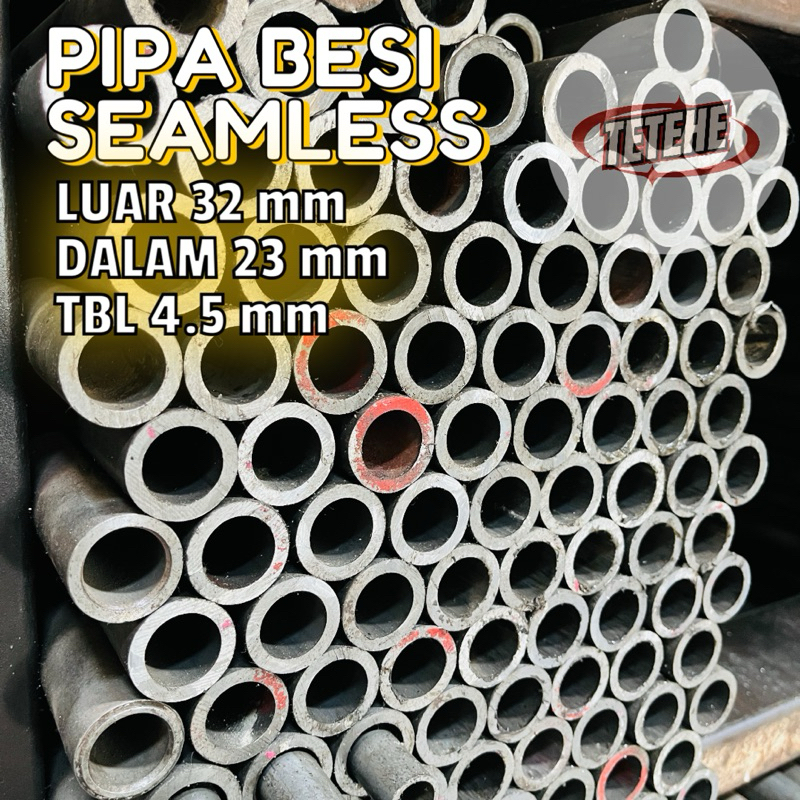 pipa besi seamless od 32mm id 23mm tebal 4.5mm