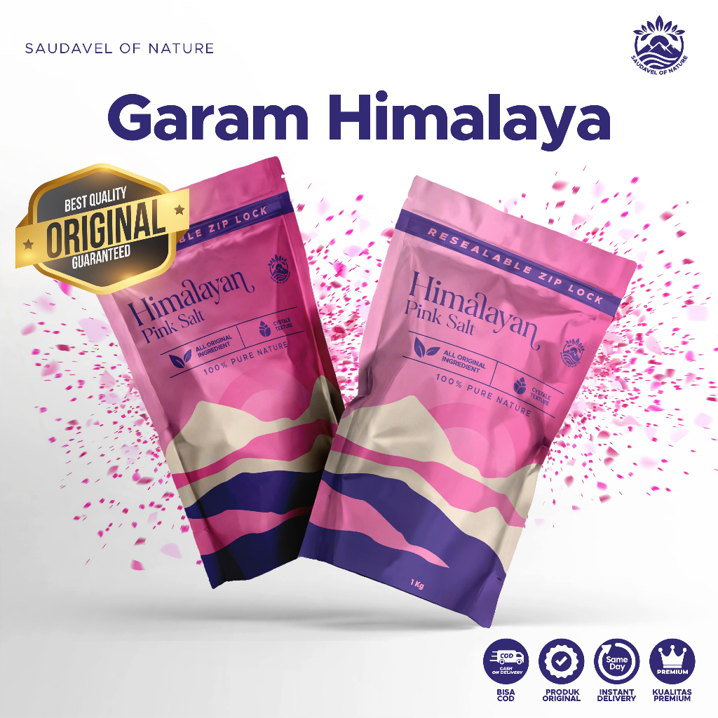 

Garam Himalaya Pink salt 250gr Premium Original Organik