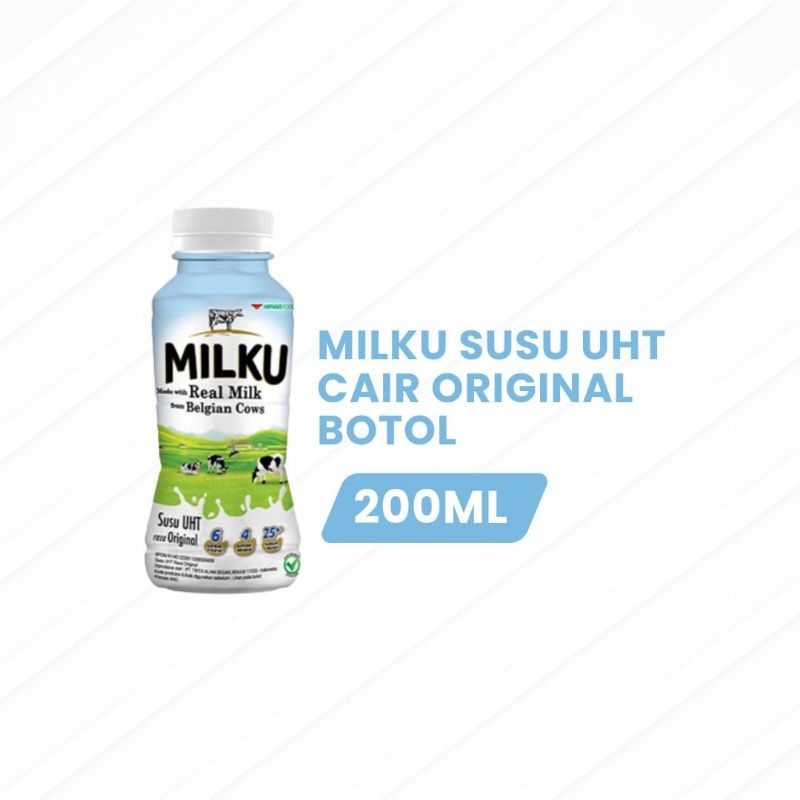 

Milku Susu UHT Cair Original Botol 200ML