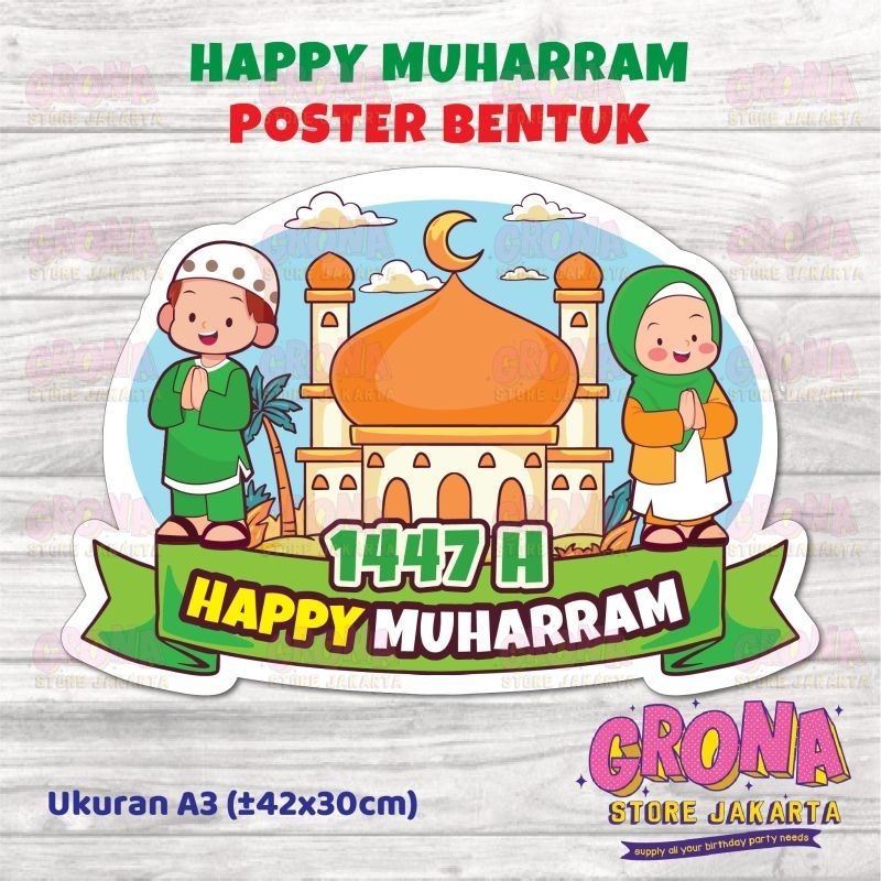 

BOARD A3 sterofoam Tema Muharram / Pawai Muharram / Anak PAUD TK SD