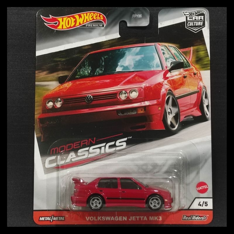 Hot Wheels Premium Original VOLKSWAGEN JETTA MK3 Ban Karet warna merah