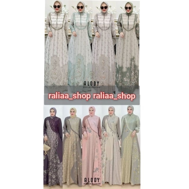 YOVI - ZIRA DRESS ROIGINAL  Alody Muslim Fashion Gamis Bunga