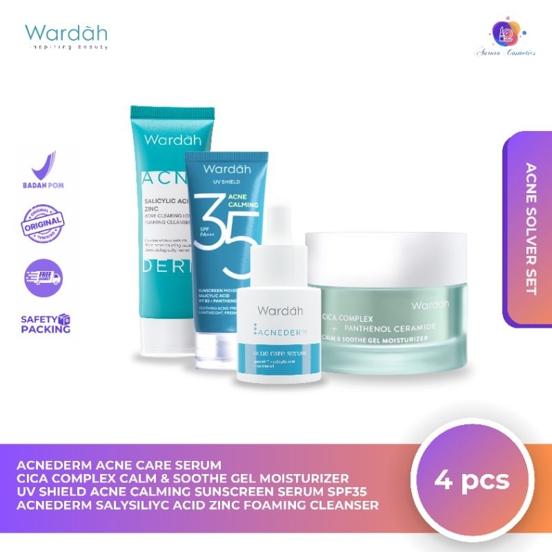 Wardah Acne Series Solver Set Paket Jerawat 4 macam Series Terbaru
