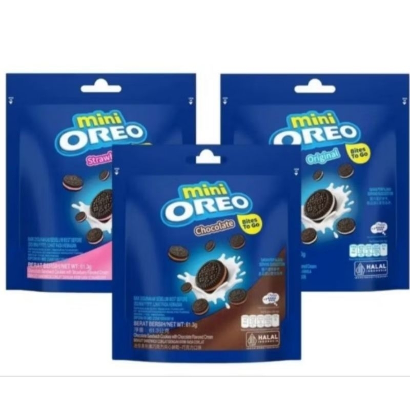 

OREO MINI 61,3gr BISKUIT CREAM CHOCOLATE ORIGINAL STRAWBERRY