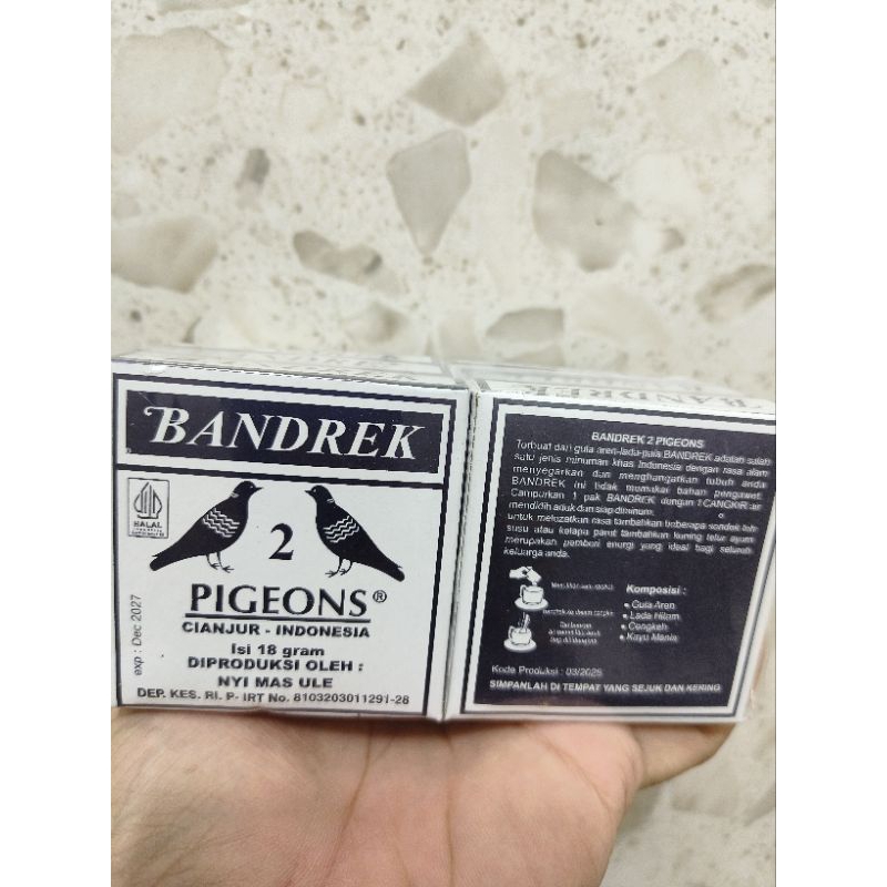 

Bandrek Cap 2 Pigeons Kemasan 1 Pack isi 10 Bungkus
