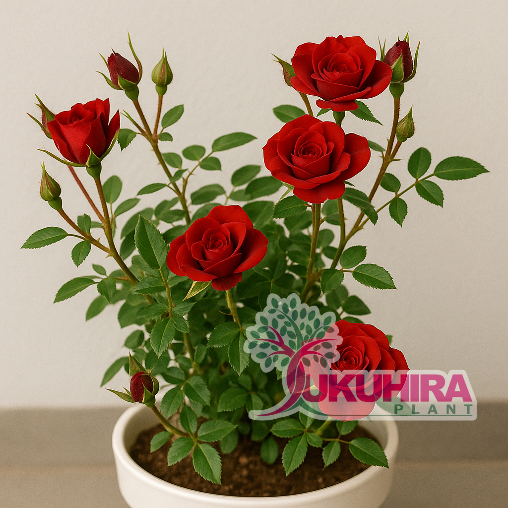 Tanaman hias hidup Mawar Rambat merah - bibit tanaman hidup baby rose