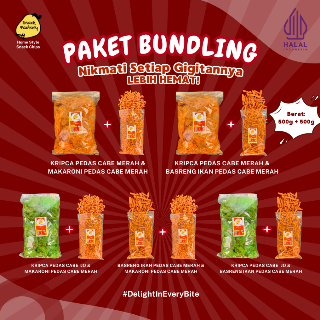 

SF Paket Bundling 500g Keripik Kaca Basreng Makaroni Pedas Daun Jeruk