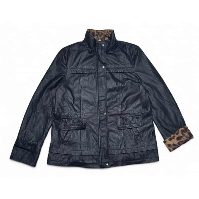 Jaket kulit coat wanita okine ala korean style made in korea Kpop kulit sintetis