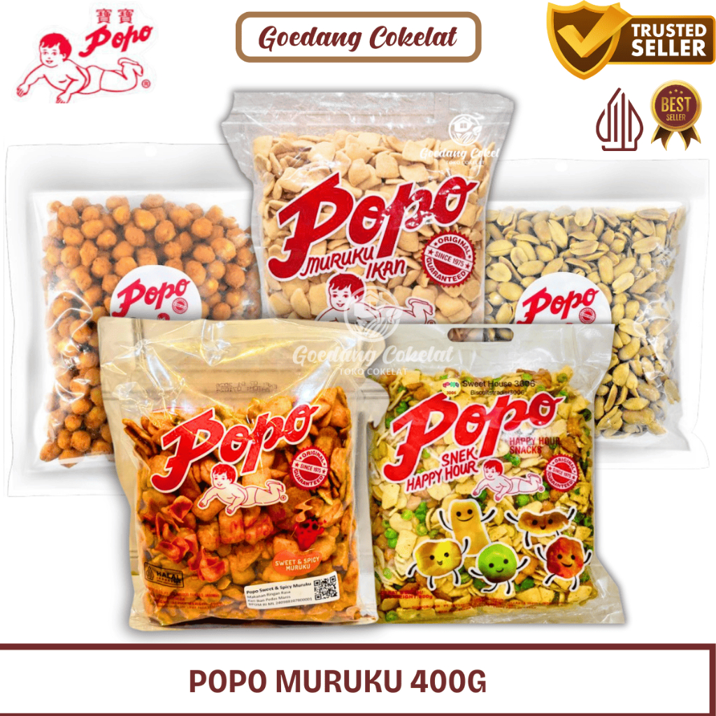 

POPO MURUKU SNEK HAPPY HOUR SWEET & SPICY SNAKS / POPO MURUKU IKAN 400GR