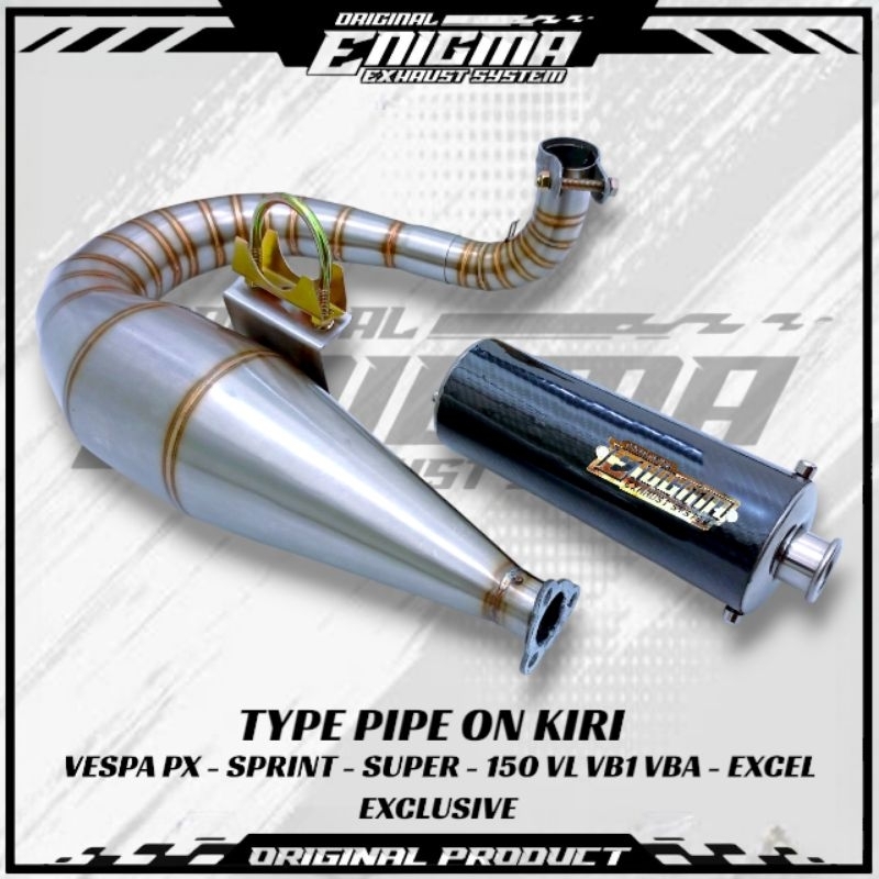 knalpot vespa px/ vespa super / vespa excel stainless model kiri