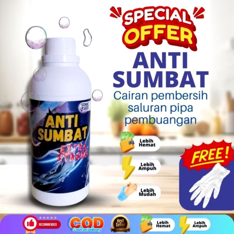 SONIC cleaner pembersih anti sumbat closet pipa paralon 100% ampuh