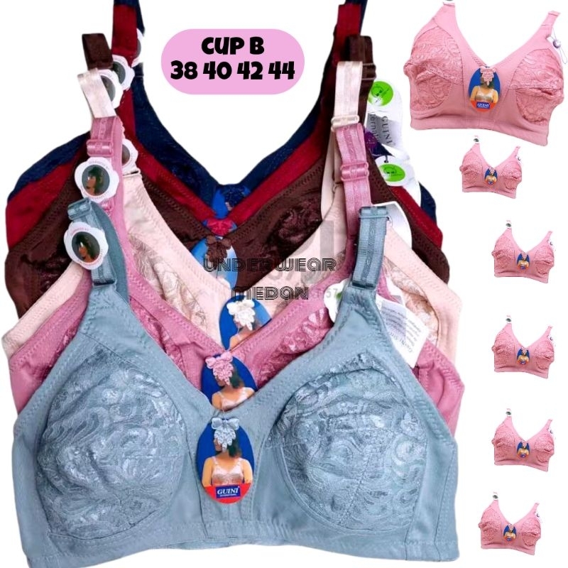 Bra Bh Renda Tanpa Busa Kawat Kait 3 Guini Sister