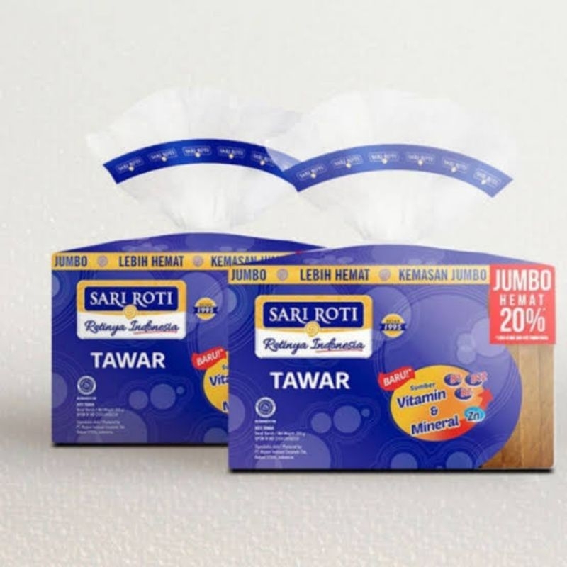 

Sari Roti - Roti Tawar Kemasan Jumbo 500 gr ( Hanya Pengiriman Instant )