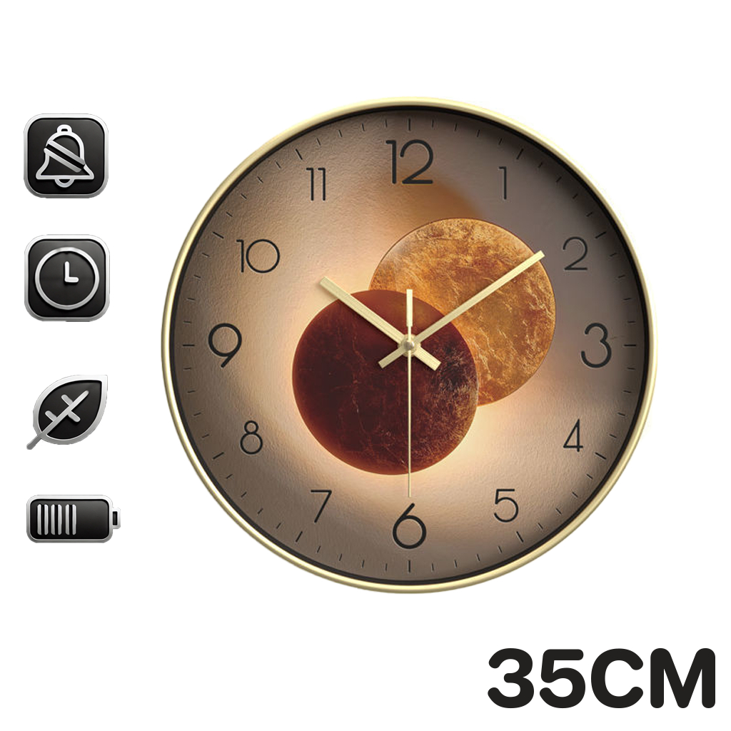 Jam Dinding Kaca Aesthetic Diameter 35cm Jam dinding Estetik tempel Jam Dinding Senyap