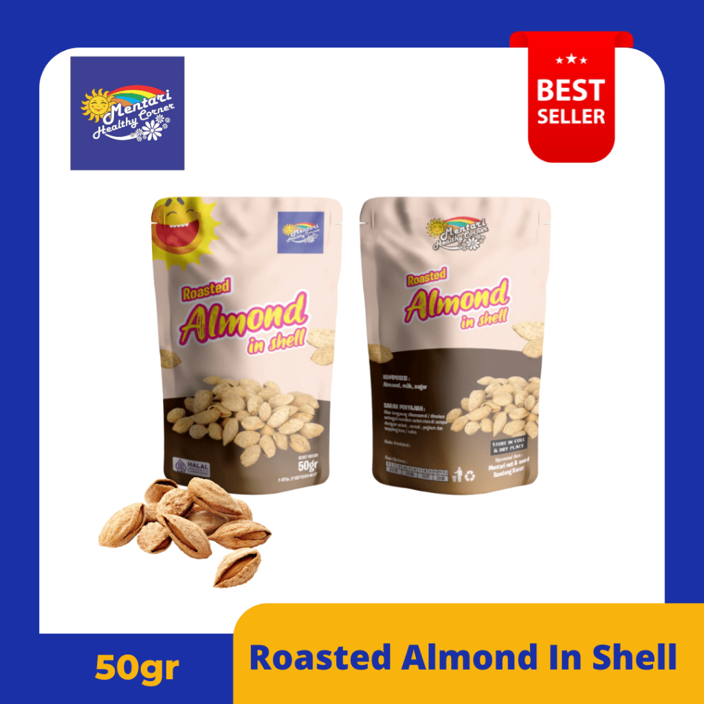 

Roasted Almond In Shell Butter Milk 50gr / Kacang Almond Cangkang Rasa Susu 50gr (Pouch Travel Size)