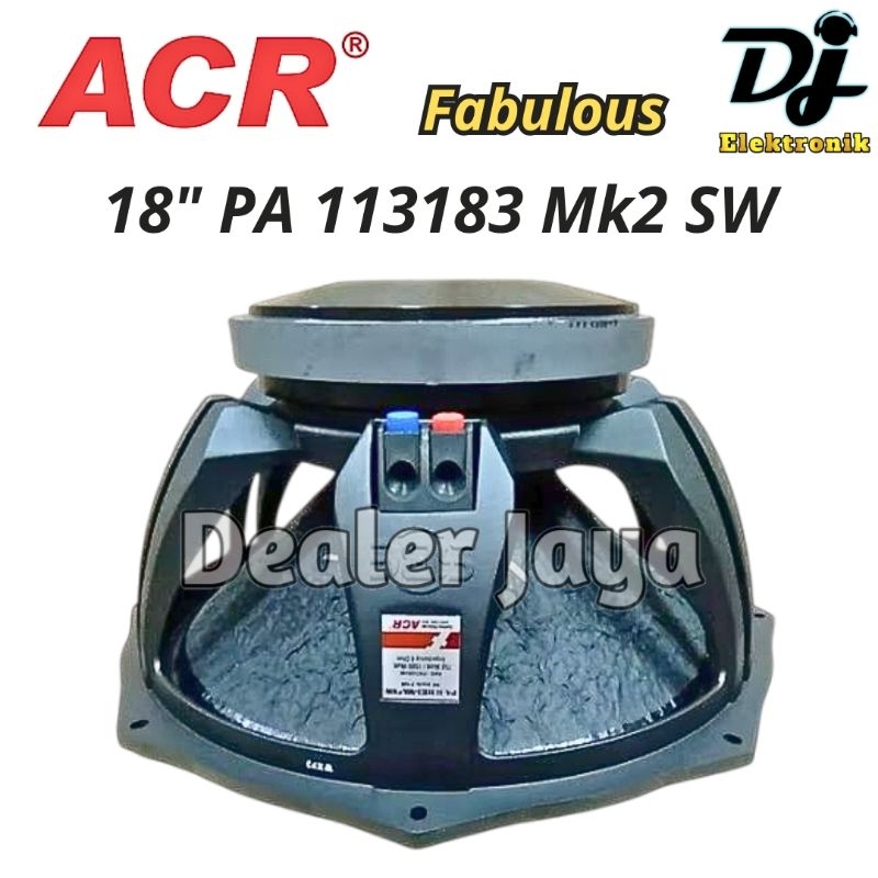 Speaker Komponen ACR PA 113183 Mk2 SW / PA113183 Mk 2 SW - 18 inch (Fabulous)