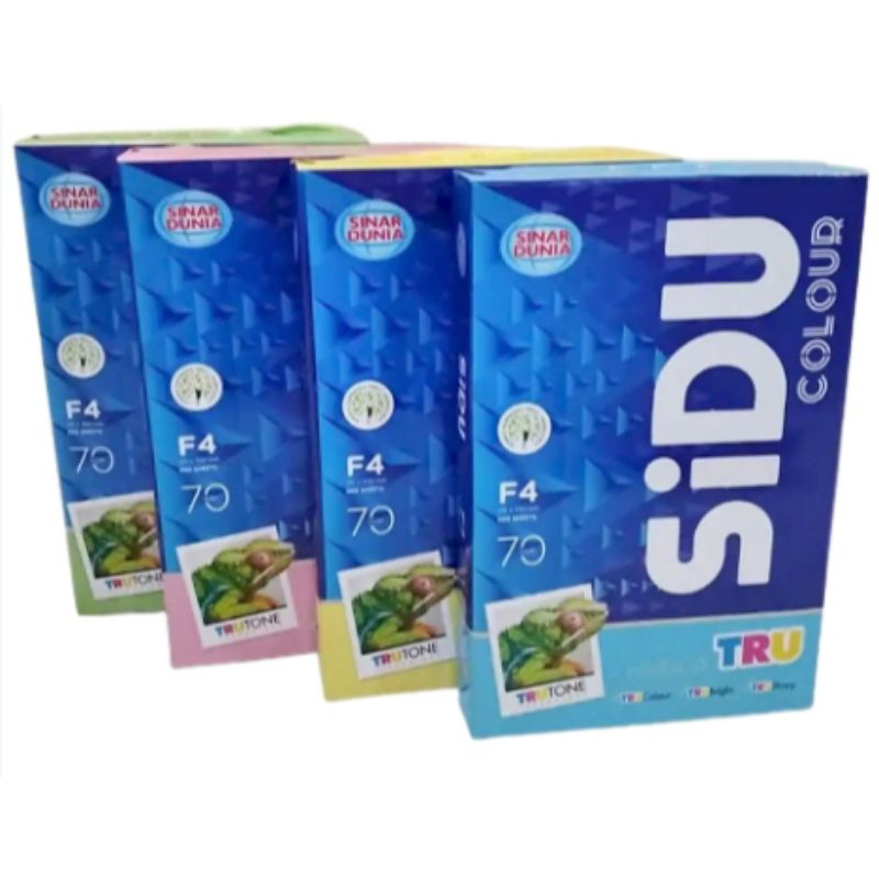 Kertas ((HVS warna Sidu 70gram F4 (Folio)