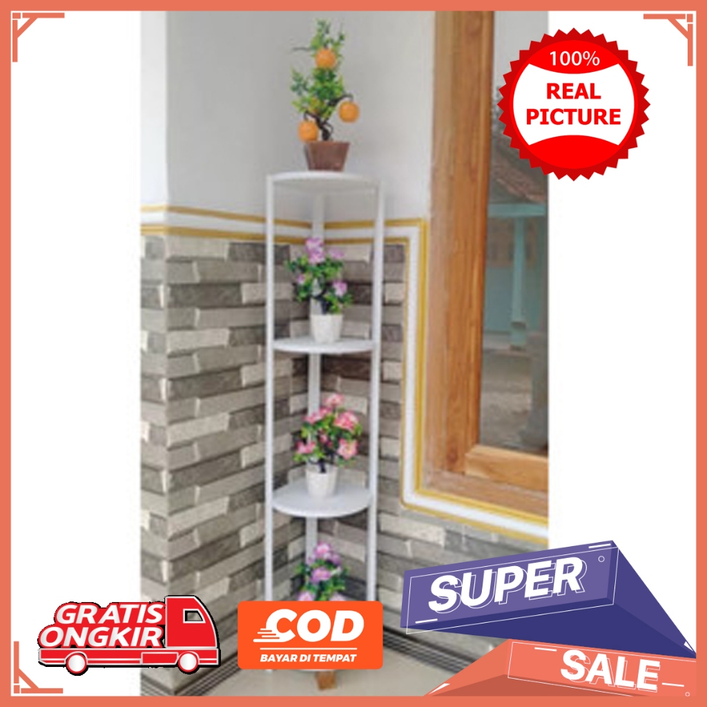 RAK SUDUT Rak Bunga serbaguna hiasan dekorasi rumah