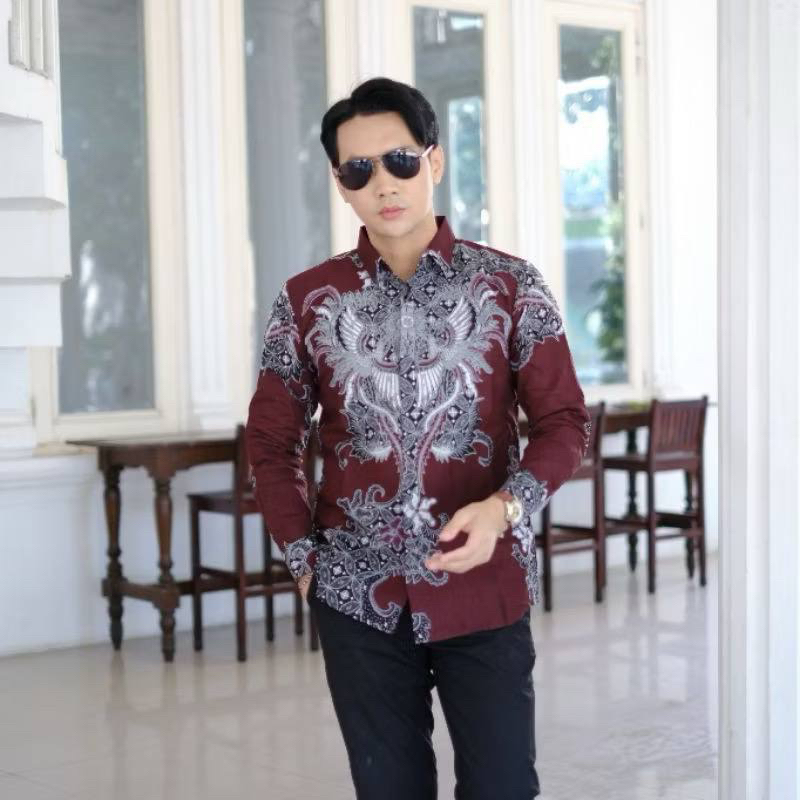 Kemeja Batik Pria Lengan Panjang Batik pria Kemeja pria Baju batik Original Size M L XL XXL