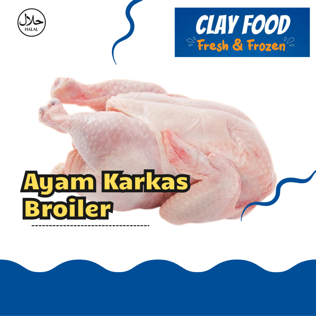 

JUN Ayam Karkas Broiler Frozen Segar Utuh 1.1 kg Daging Ayam Halal Tanpa Pengawet Praktis